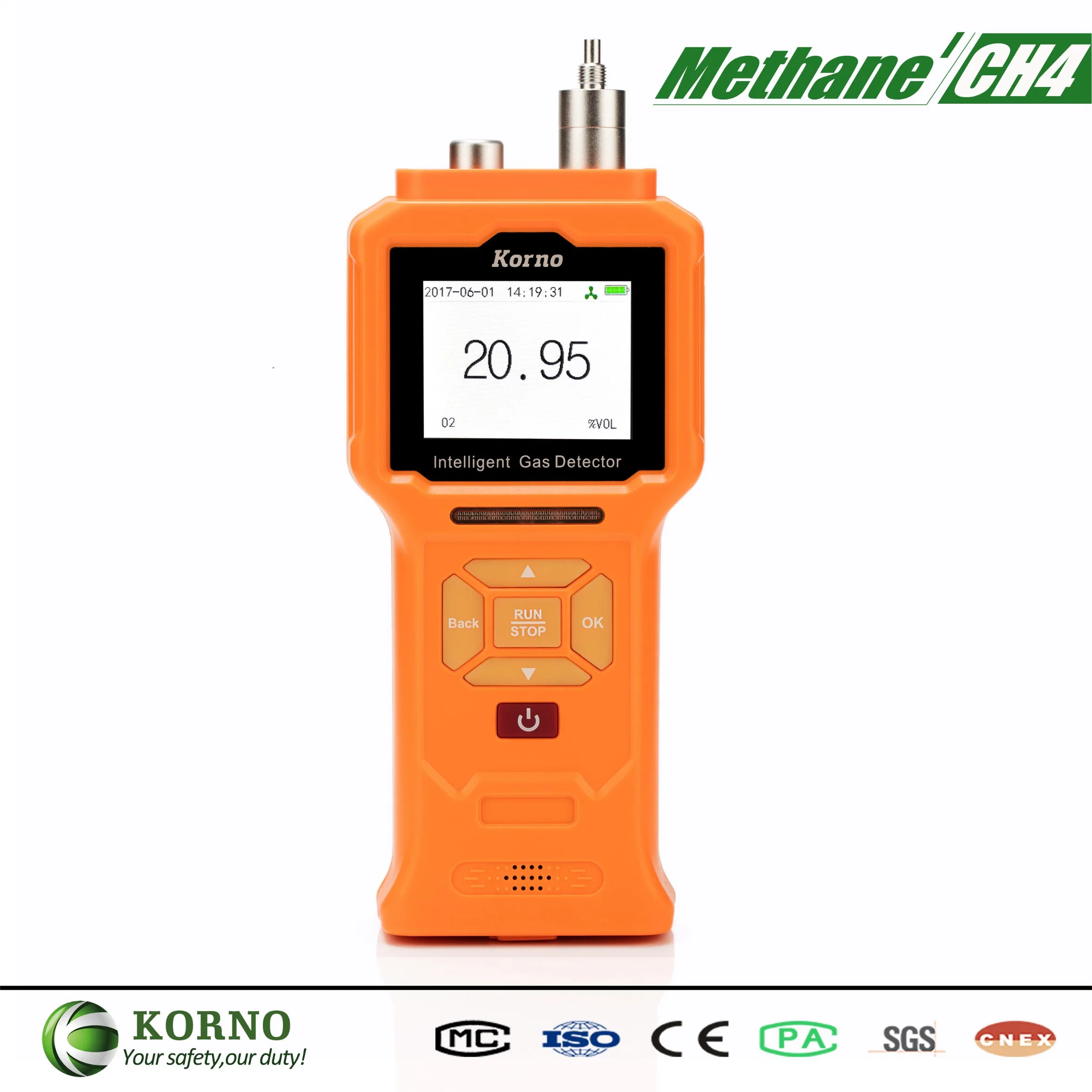 Détecteur de gaz méthane portable Détecteur de fuite de gaz CH4 Analyseur de gaz avec capteur infrarouge