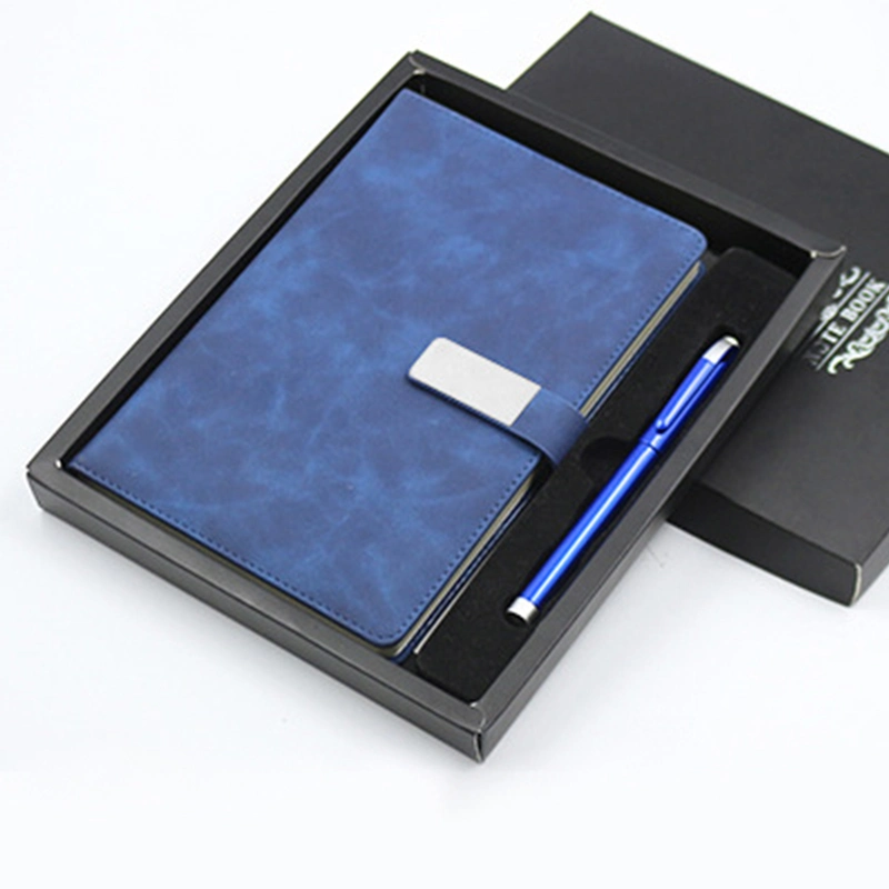 مجموعة من المفكرة والقلم المكسو بالجلد المحبب من البولي يورثان (PU) لتوريد Office