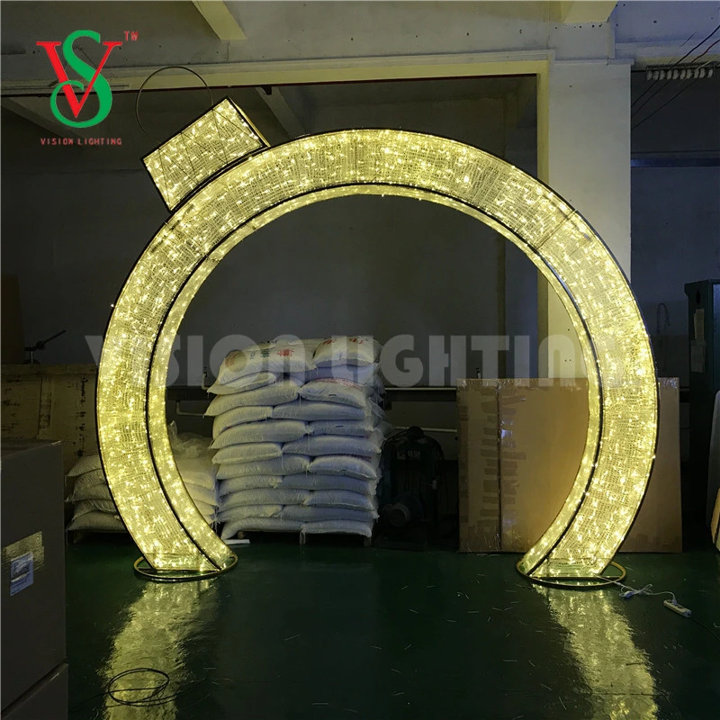 Zhongshan Vision Decor Outdoor Waterproof Christmas Street Decorative Arch LED Motif Lights