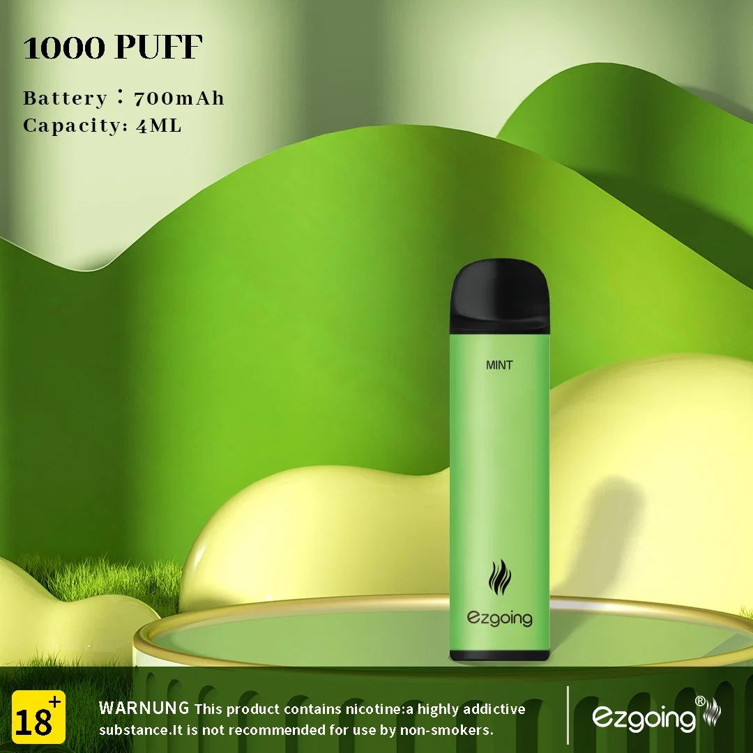 1000 inhalaciones de Vape desechables Mini E cigarrillo sabor de la fruta Custom