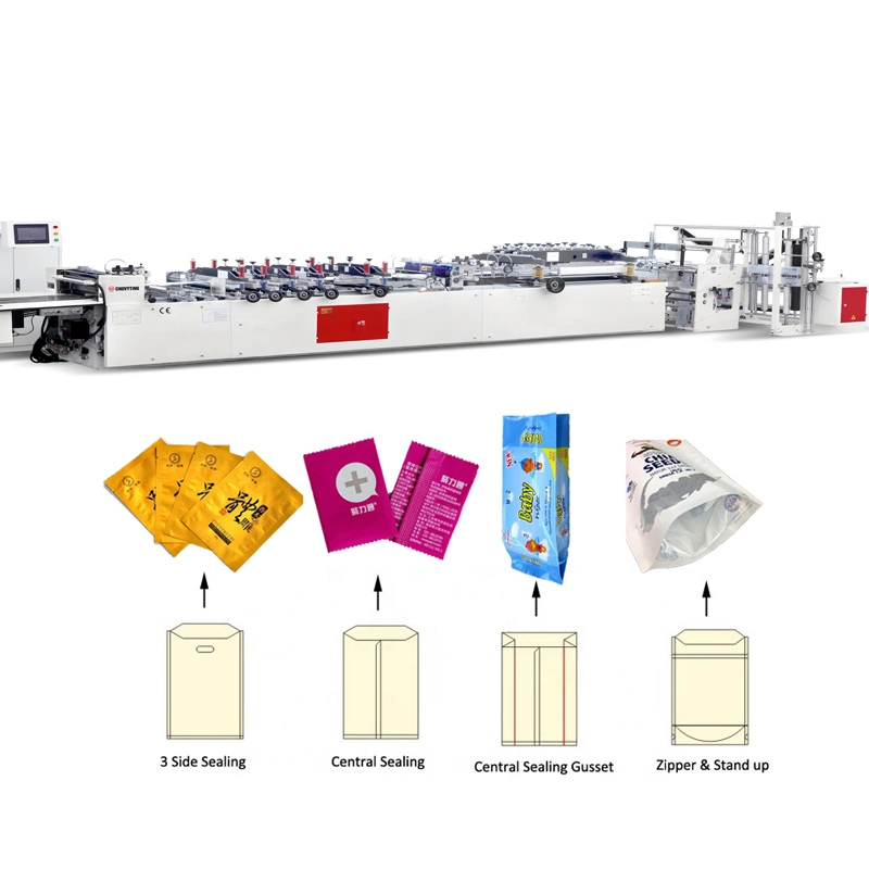Cw-600zf+Sz China Plastic Machinery Food Packaging Single Film Stand up Pouch Making Machine