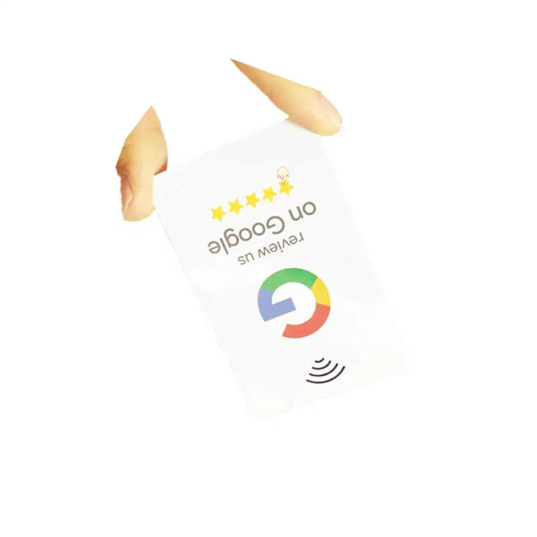 Google Review Card NFC Ntag213 215 Plastic Stand RFID for Ins Facebook Yelp Tripadvisor Restaurant Hotel