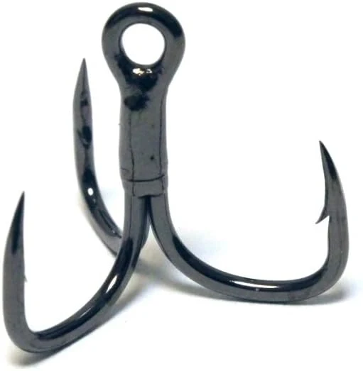 Fishing Hooks Treble Hooks for Hook Upgrade Cutting Blade 4X Strong Short Shank Black Nickle