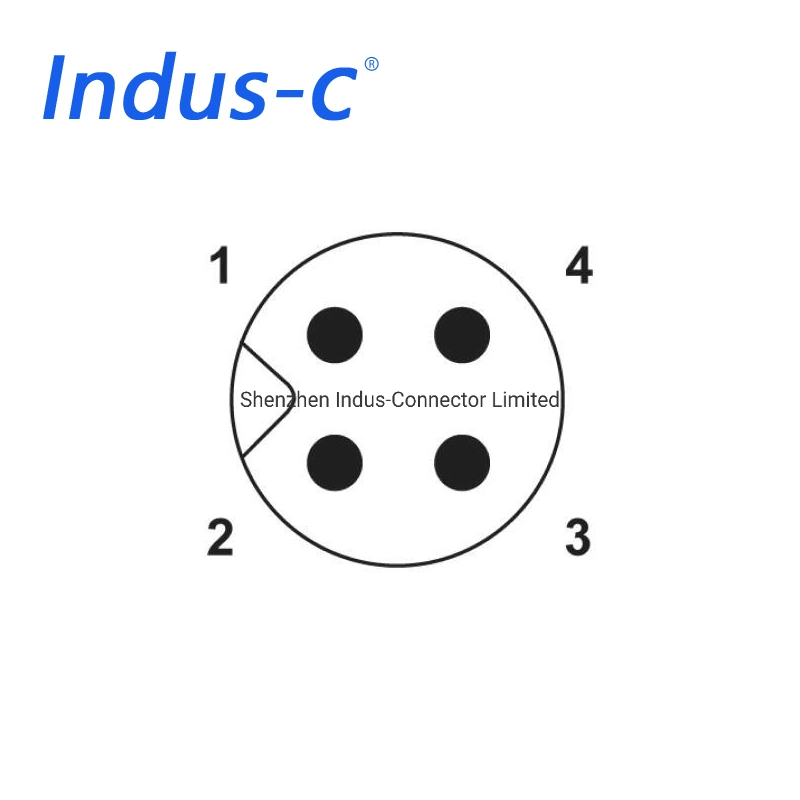 M5 polos 4 conector macho con tira de luz LED impermeable de cable Conector