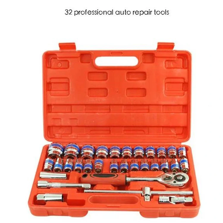 32 Piece Manual Hardware Tool Socket Wrench Tool Set SRS-32