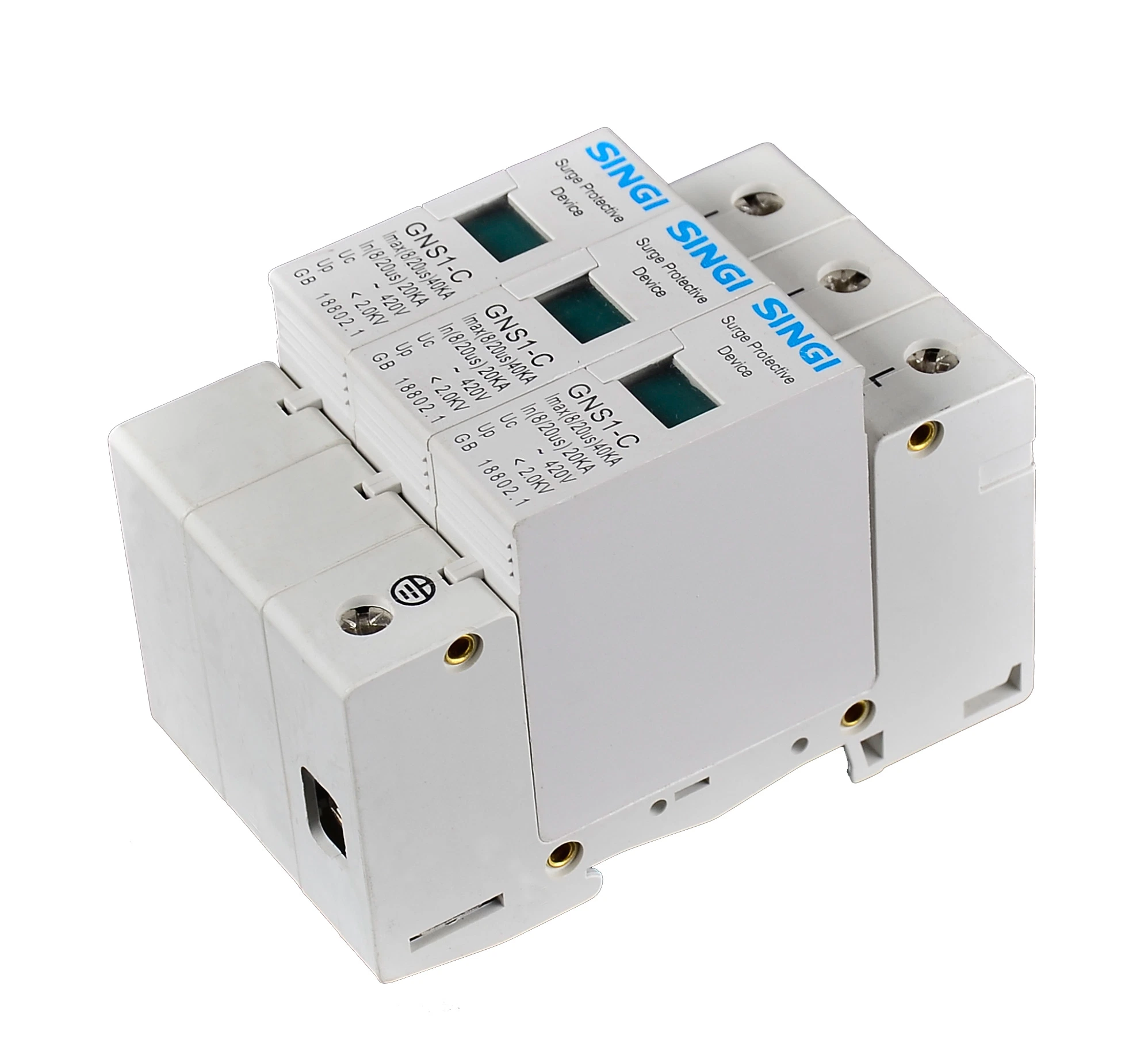 Gns1-C 3pole AC 140V/275V/320V 385V/420V/550V el dispositivo de protección contra sobretensiones