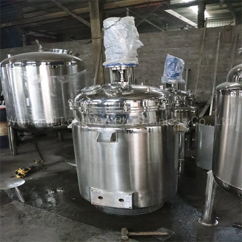 Ezo Stainless Steel Sanitary Grade Vertical Pressure Sterile Vacuum Milk Electric Heating Emulsification Tank