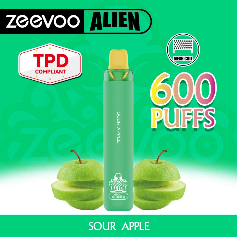 Zeevoo extraterrestre petit volume E CIG Disposable/Chargeable Push Vape Bar 600 bouffées avec DPT