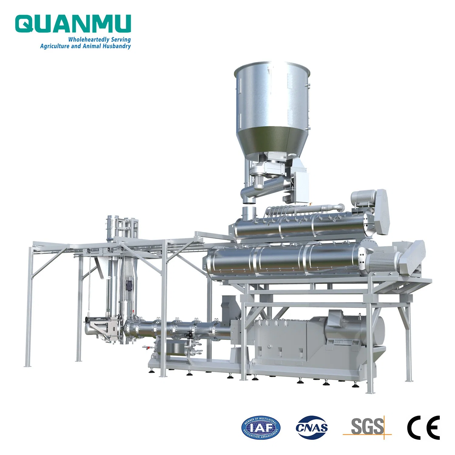 Best Price of Floating or Sinking Fish and Aquatic Animal Feed Pellet Twin Screw Extruder Machinery in Feed Processing Machinery