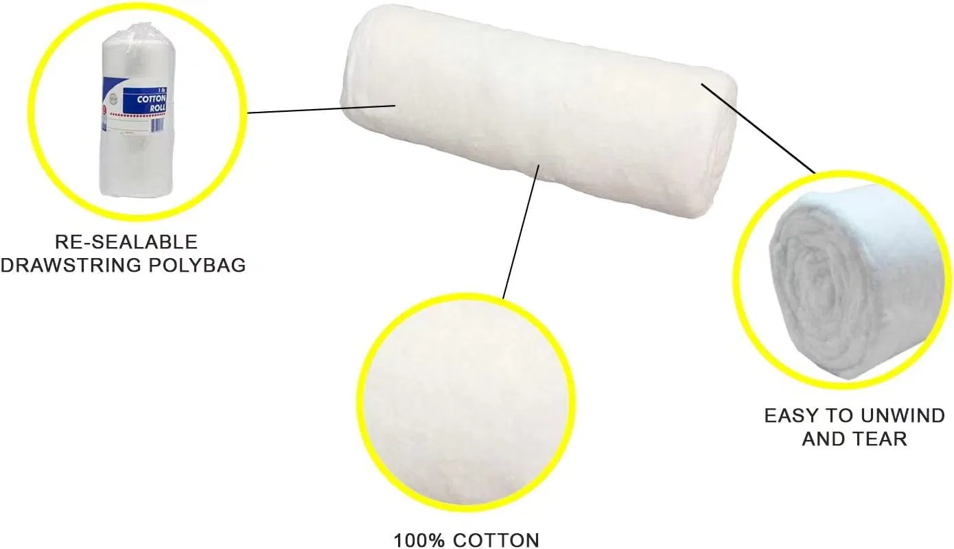 Manufacture ISO Surgical Supplies Materials Disposable Warping Wool Jumbo Rollling Absorbent Cotton