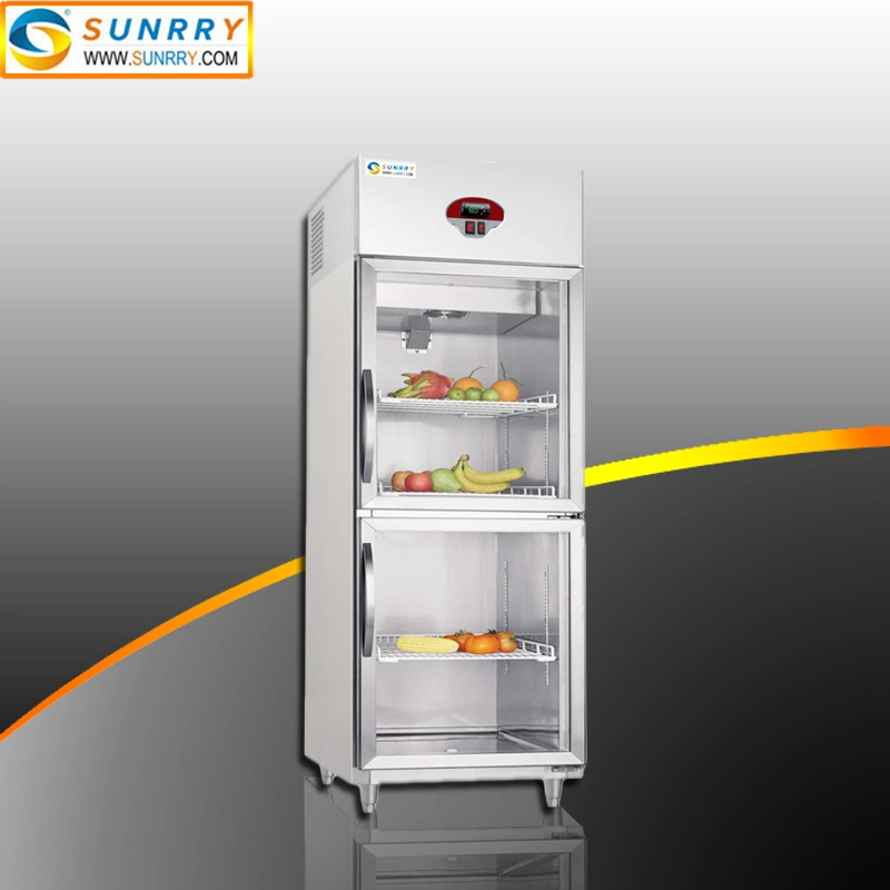 Armário de frigorífico refrigerado com porta de vidro para fruta/Red Bull profissional