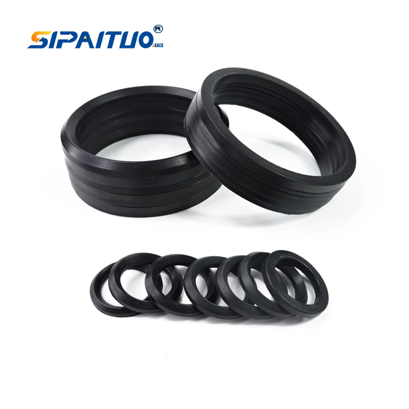 Fluorous Rubber FKM V Packing Seal Set for Vee Packing Supporting Pump