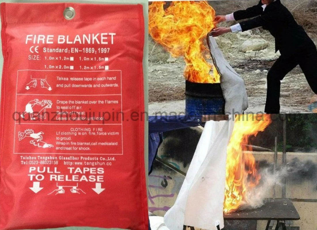 OEM Kitchen Car Heat Resisting Emergency Fiberglass Fire Blanket