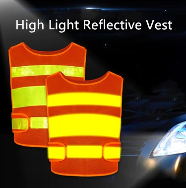 Administración de Carreteras transpirable duradera fluorescente chaleco reflectante para adultos