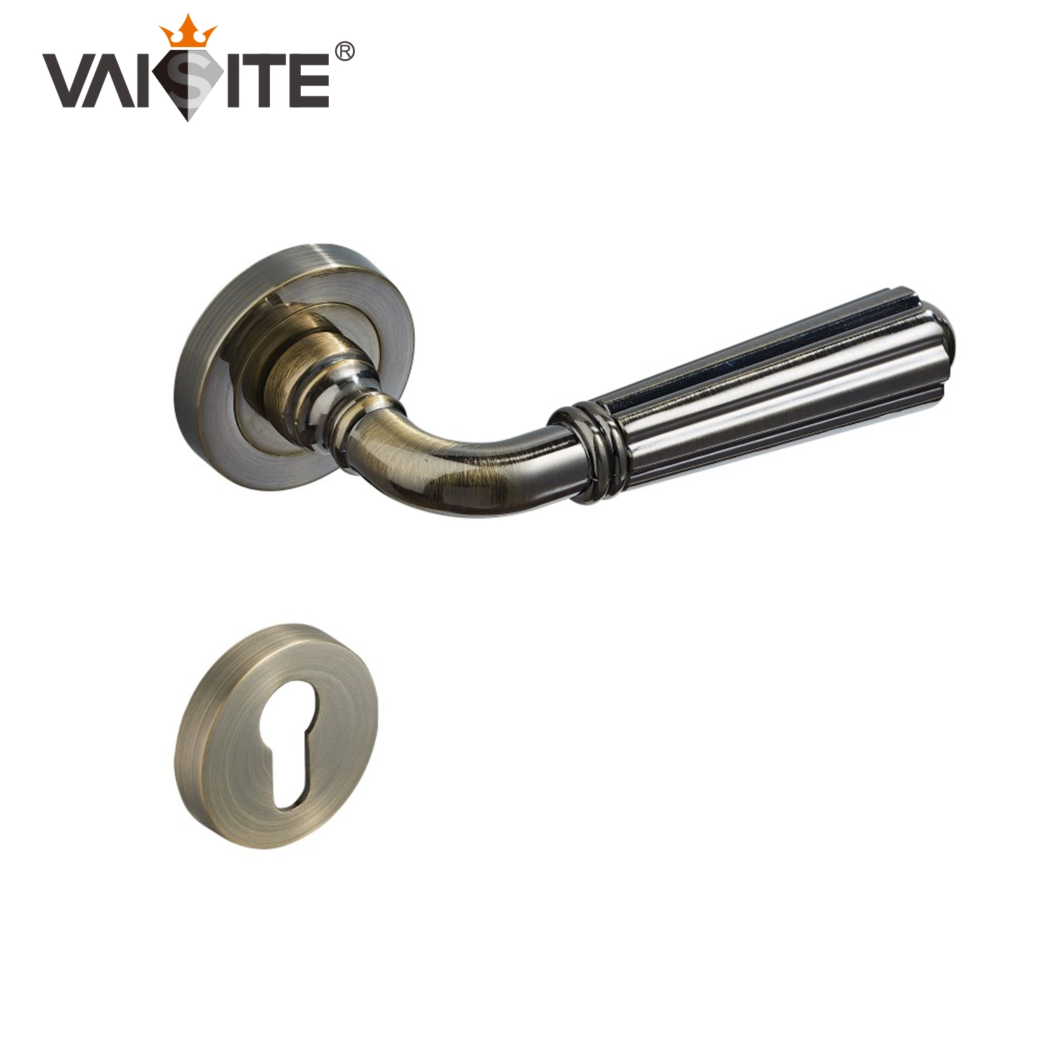 2022 Newest Popular European Modern Zinc Alloy Exterior Door Lever Handle on Rosette