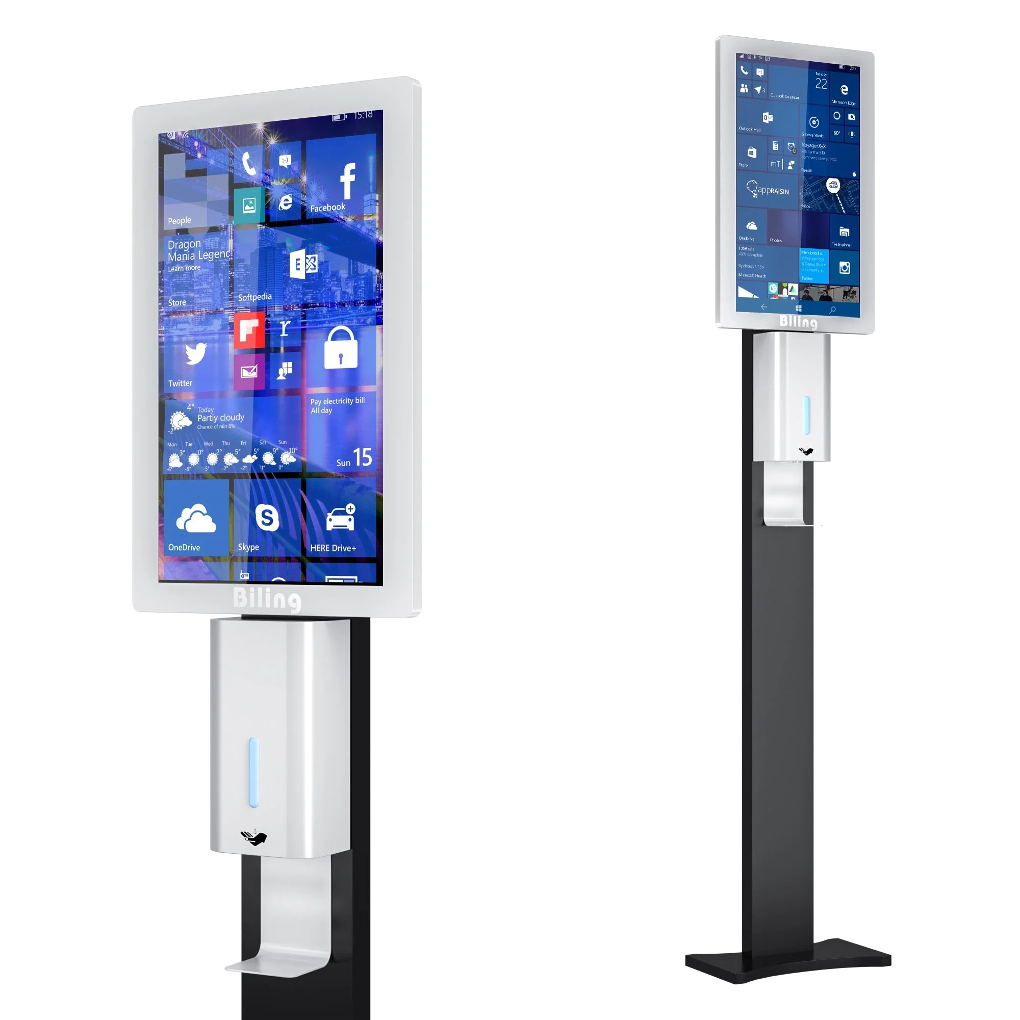 Standing Ad Player Sanitizer Screens Digital Signage Hand Sanitizer