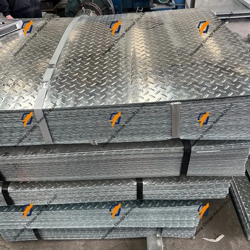 ASTM A36 S235jr Q235B Hot Rolled Floor Steel Plate Galvanized Checkered Stainless Steel Sheet