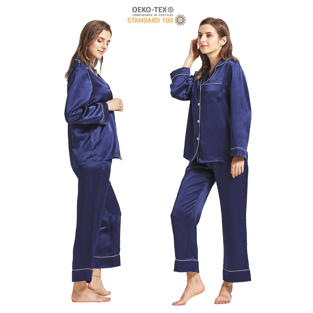 Custom High quality/High cost performance Silk Pyjamas Women 22 Momme Homewear Silk Sleep Wear