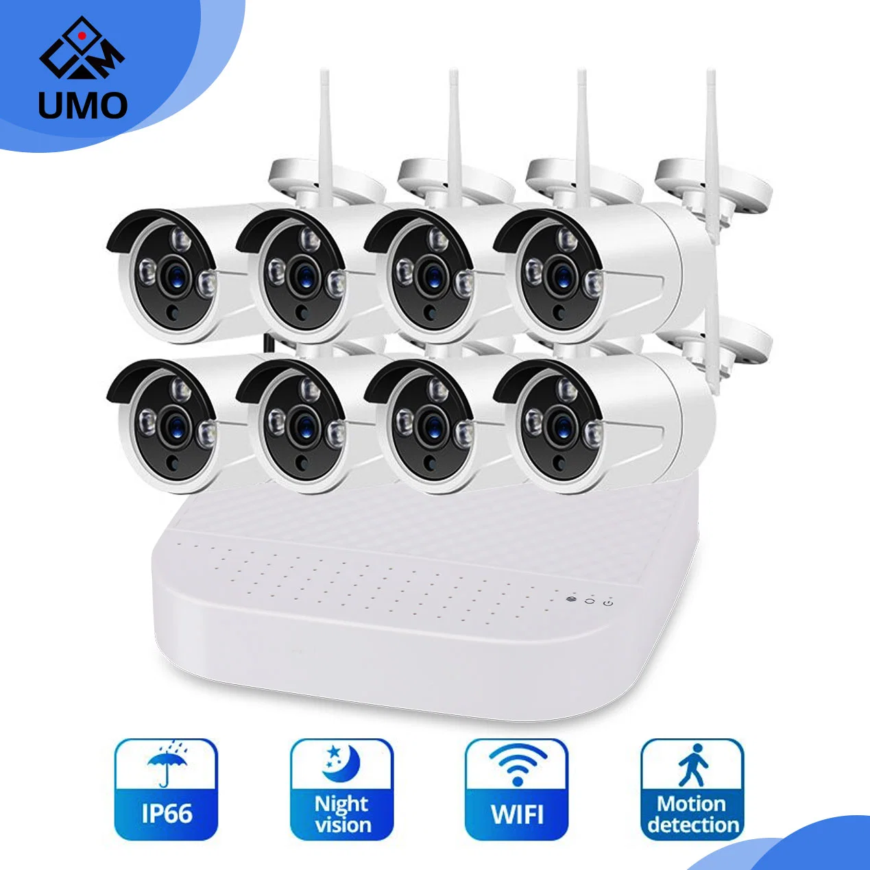 1080P Smart Home Security 4CH 8CH Wireless WiFi Night Vision Camera System