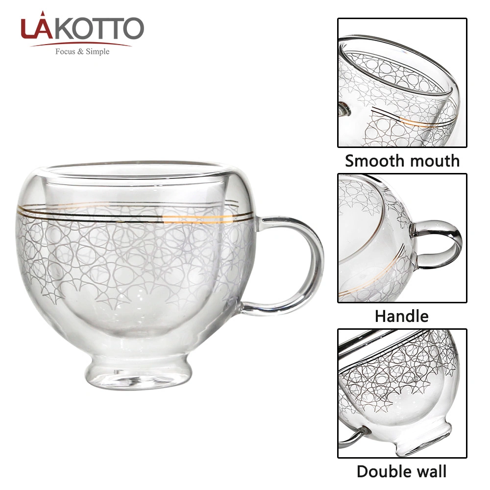 Hohe Borosilikatglas Double Wall Lakotto Glas Tee Tasse Glaswaren mit Günstiger Preis