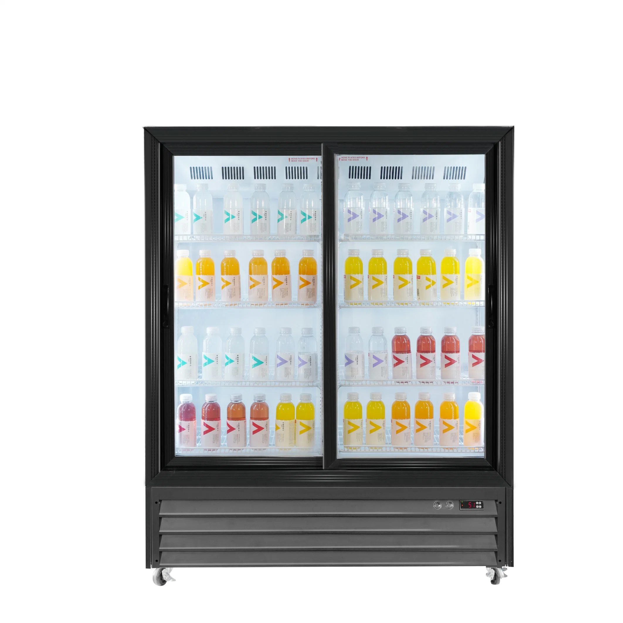 Dynamic Cooling System 400L Cooler Fridge Showcase 1500mm Height Middle Size Upright Showcase Refrigerator Shop Store Use for Drink Sales