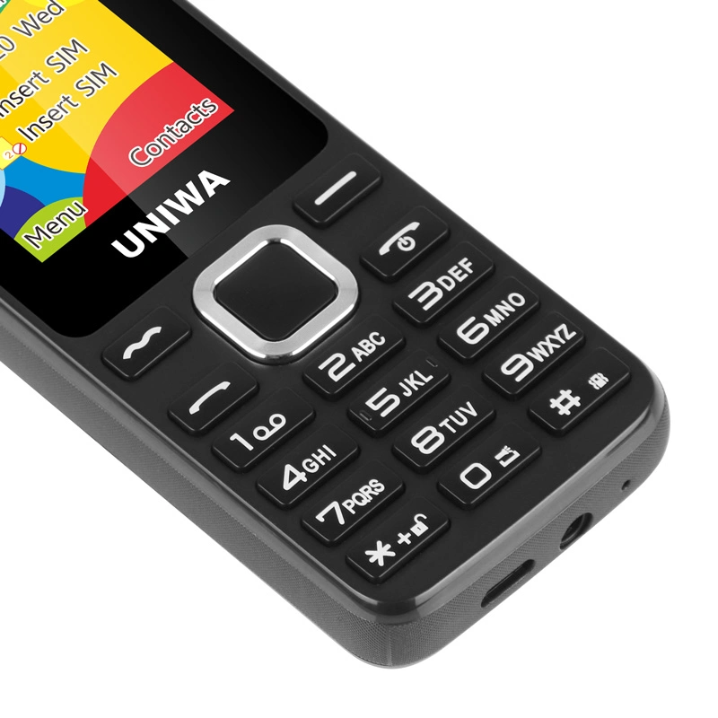 بطارية Uniwa E1801 BL-5c 800mAh بحجم 1.77 بوصة ثنائية SIM حجم 2 جم هاتف مزود بميزة