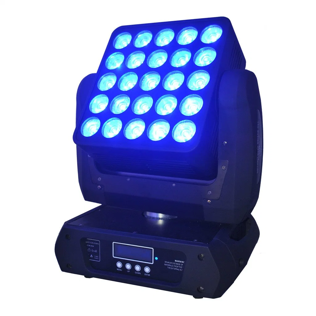 DMX512 التحكم XY-Axis محرك الخطوات ثلاثية الأطوار 25PCS LED Shake Head مصفوفة للنادي