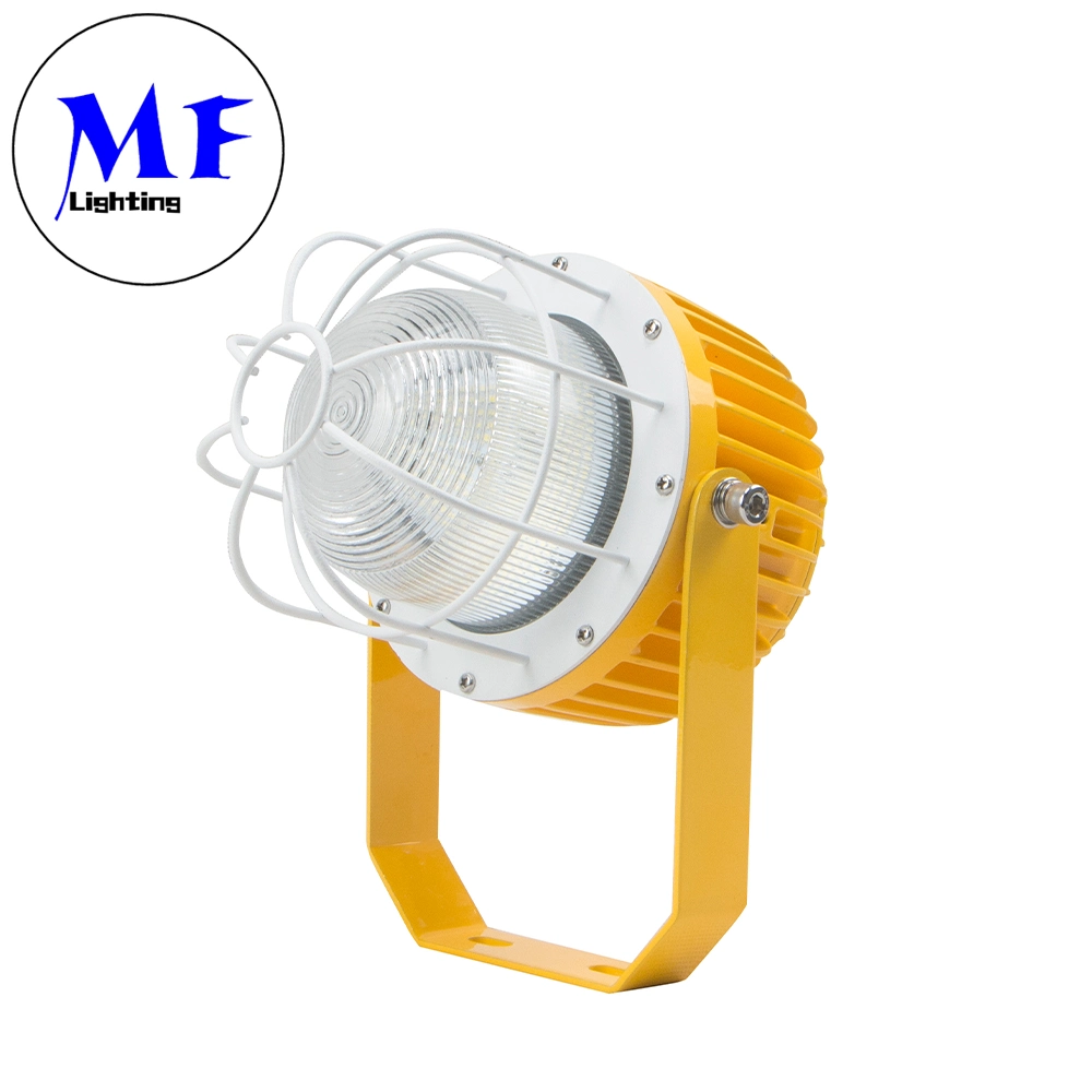 80 واط الشركة المصنعة Professional Manufacturer مصنع مصفاة ATEX شهادة Yellow Dimmable خطرة إضاءة مصباح LED مقاوم للانفجار