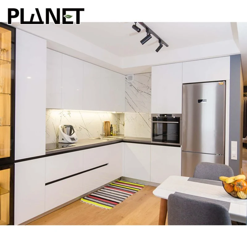 Planet Modern Private Custom Luxury Kitchen Cupboard Cabinet Design with Table