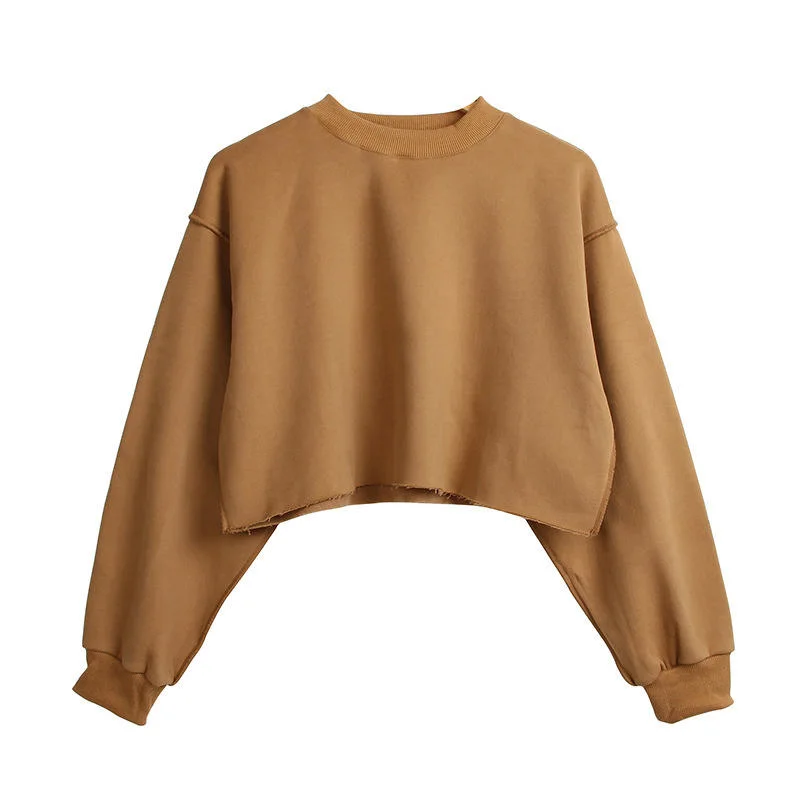 El Diseñador de alta calidad de algodón de la mujer Sudadera Producto Personalizado sudor Tops camisetas de manga larga cuello redondo sobredimensionados Sweetshirt