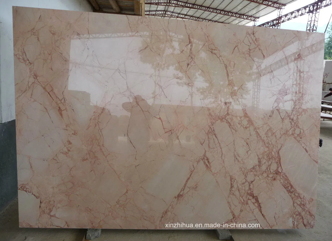 Beige Marble Slabs with Big Flower for Tiles/Countertops/Stair Steps