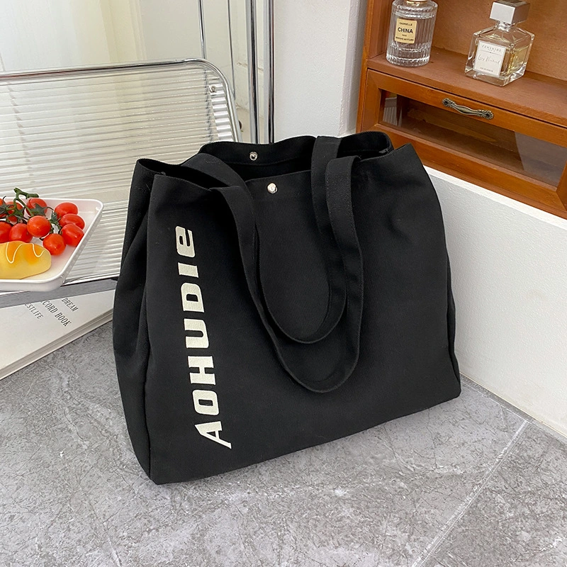 Plain Organic Reusable Customized Logo Tote Shopping Canvas Cotton Bag with Logo