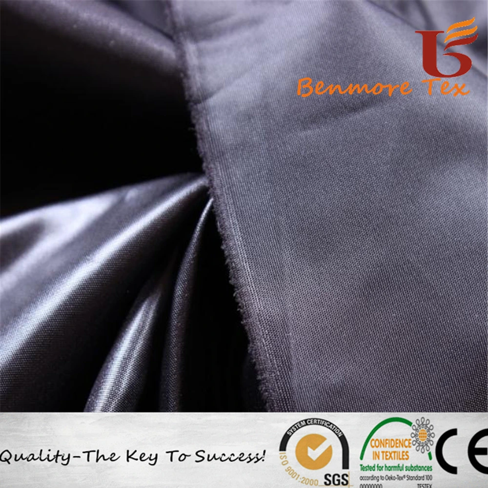Down Jackets Fabric/Waterproof 290t Polyester Taffeta Fabric with Cire Coated