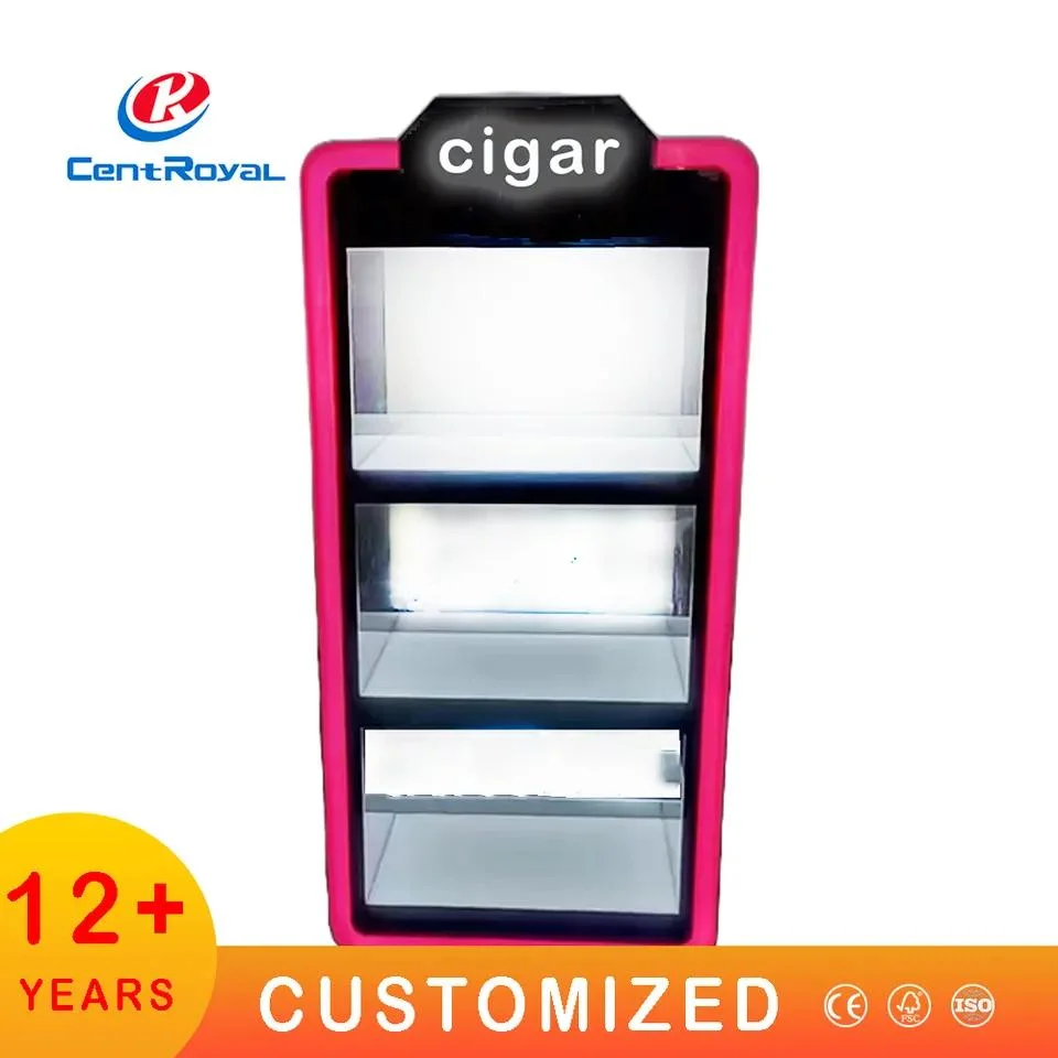 Custom Design acrílico Plexiglass tabacaria Display mobiliário Display tabaco Display Loja de fumo de cremalheira Display cigarros prateleiras tabaco Loja de cigarros Display