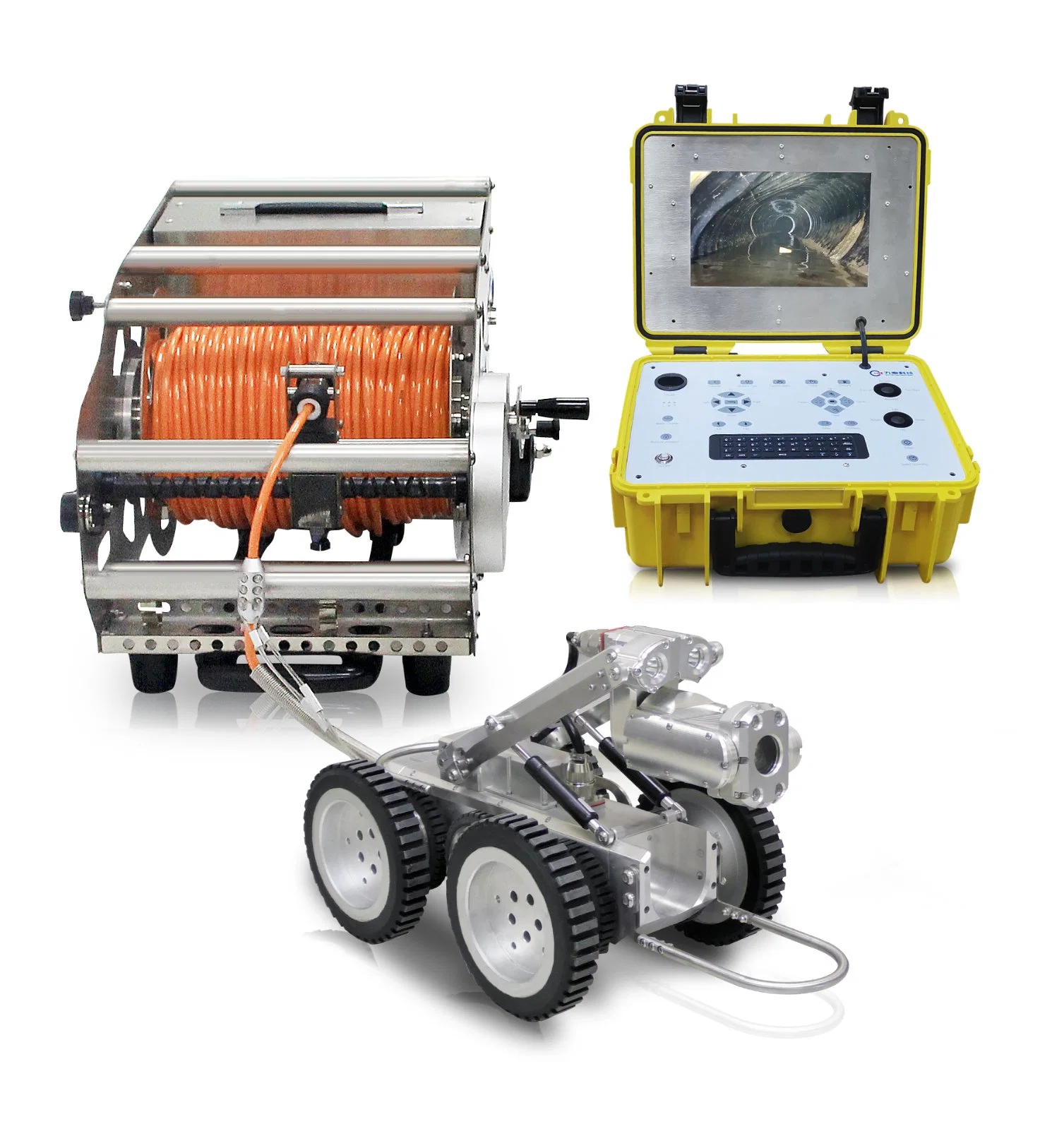 PTZ Sewer Drain CCTV Plumbing Video Pipe Crawler Robot Water Pipe Inspection Camera