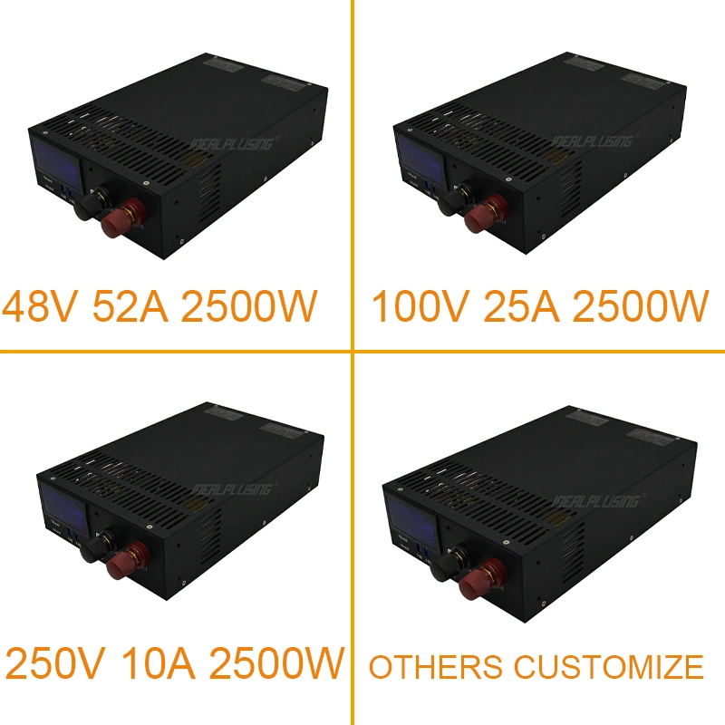 Potência de Alta Corrente Elevada SMPS 2000W 12V 200 A 24V 1002500W LED de alimentação variável de alimentação DC comutação ajustável de suprimento de energia