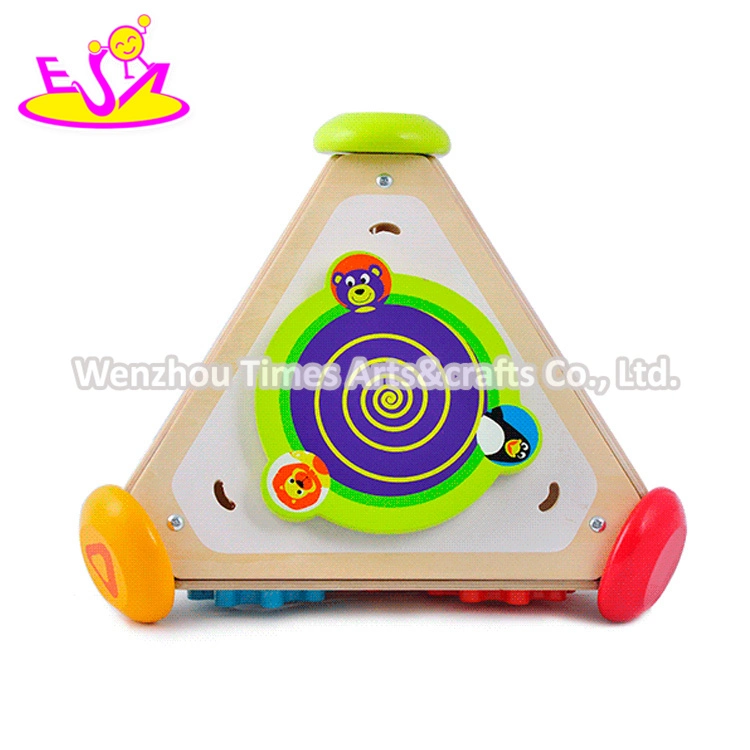 New Hottest 4 in 1 Preschool Wooden Baby Triangle Cube of Activities W12D083