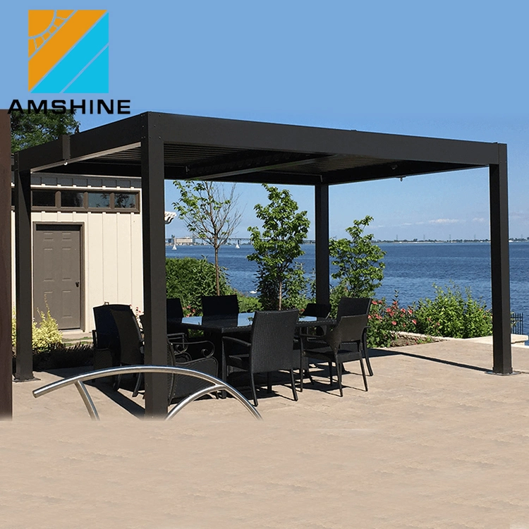 Commerce de gros Gazebo de plein air de luxe Balcon stores bannes ouverture réglable Buse de couvercle de toit terrasse motorisé Pergola abri Ensembles de meubles de jardin pour l'Australien