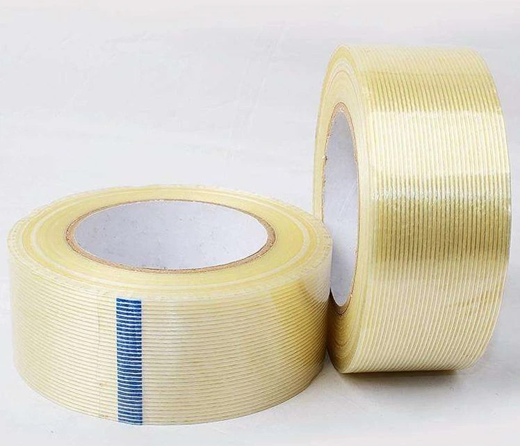 Reinforced Binding Self-Adhesive Cross Mesh or Straight Glass Fiber Filament Tape