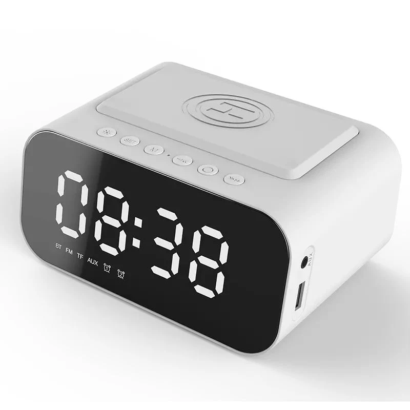 Horloge sans fil chargeur moderne numérique Bluetooths Haut-parleur horloge avec RADIO-réveil À AFFICHAGE LED