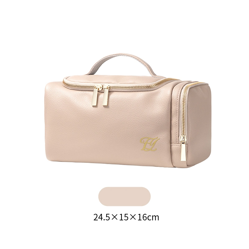 Sh2058 Toiletry Bags Logo Cosmetic Customized Women Leather Pouch Small Plain Large Pink Makeup Portable Case for Ladies Zipper Travel Custom Make up Bag