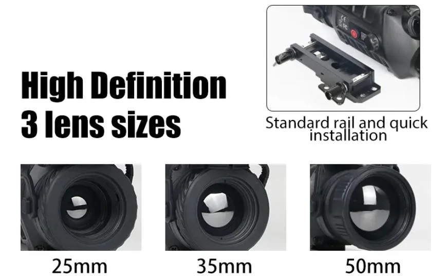 35mm 384*288 detector de infrarrojos de la caza de Imágenes Térmicas Monocular de telescopios de la vista con la opción de visión nocturna térmica Lrf alcance alcance térmico