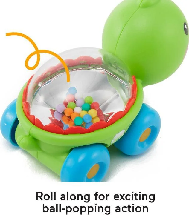 Venta caliente Bebe Gateando Tortuga Toy Push-Along vehículo juguete con sonido de bola