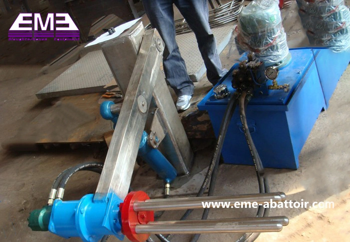 Eme Slope Type Pneumatic Sheep Skin Puller Machine Abattoir Equipment with Good Quality for Goat Equipment for Slaughterhouse Livestock Abattoir Equipmemt