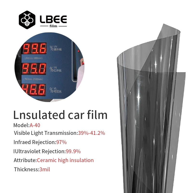 Best Sell Window Film Lbee a-40 Magnetic Control Reflection Heat Protection 99.6% UV Rejection Tinted Solar Window Film for Car