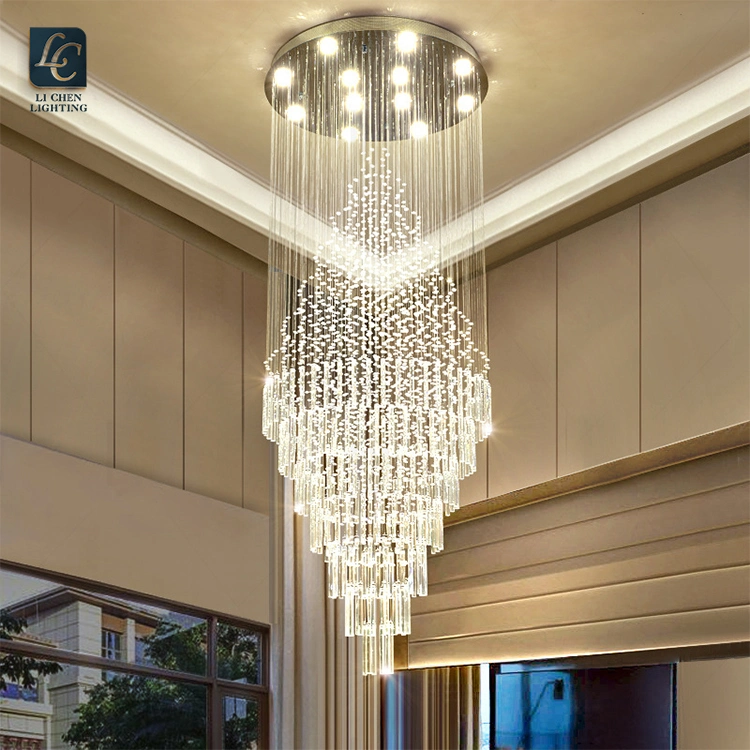 Moooni moderno lustre de cristal iluminação Wave Dining Room plafon Light Fixação