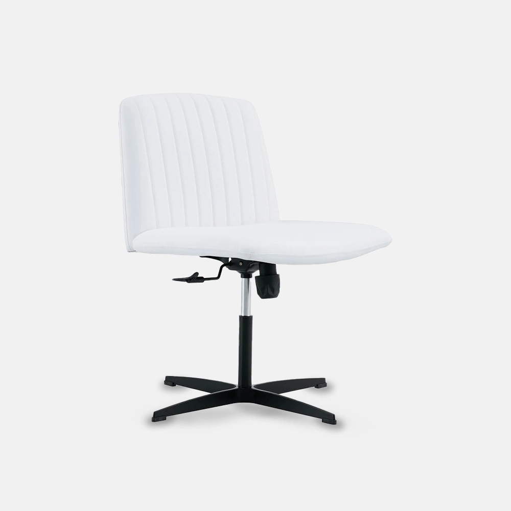 Office Chair with 360&deg; Swivel Office Chair, White, PU