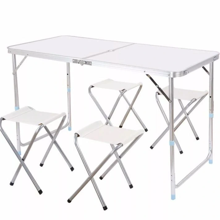 Outdoor Aluminum Foldable Picnic Table and Chairs/Portable Camping Table Sets