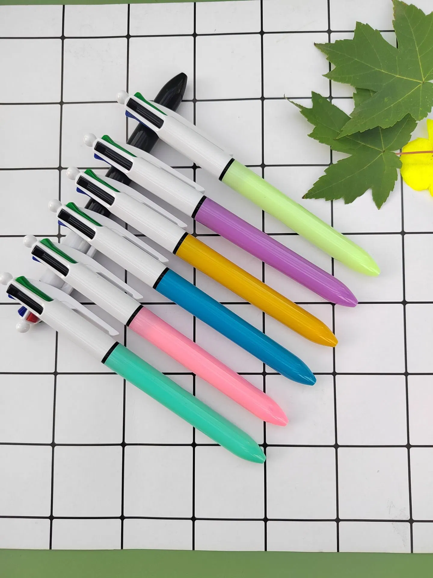Custom Press Four-Color Pen Core Ballpoint Pen Office Learning Stationery Gift Pen Advertising Pen