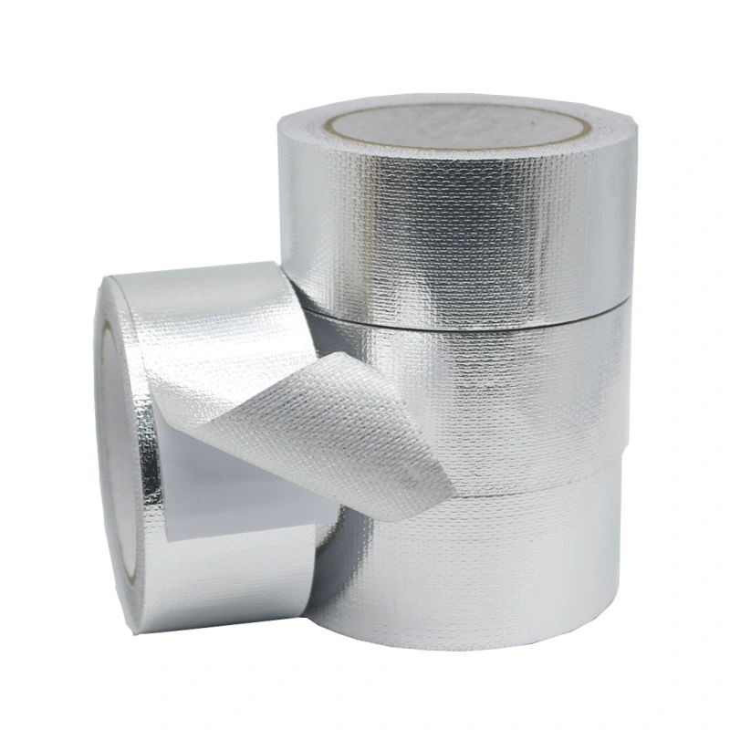 Aislamiento térmico de bajo precio al por mayor cinta de aluminio de fibra de vidrio Cinta adhesiva para conductos